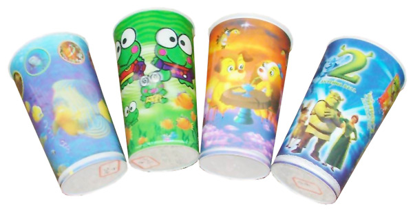 Drink containers with moving 3D images 300 ml